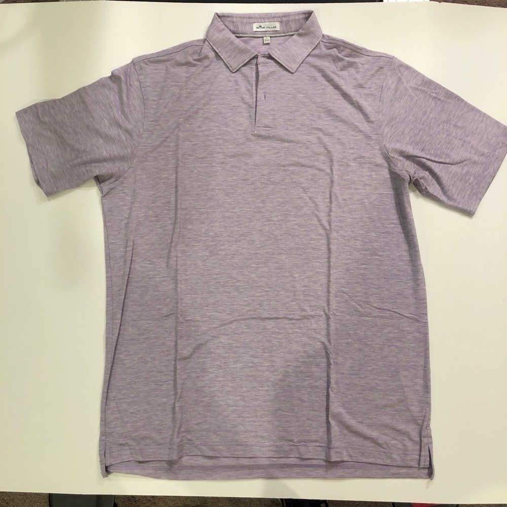 Peter Millar Lightweight Cotton POLO Shirt. Large. Light Purple. GUC